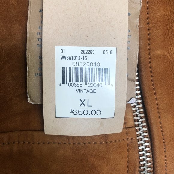 NEW W TAGS! Wilsons Leather M XL Distressed Suede - Picture 2 of 16
